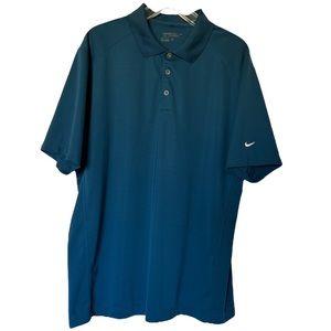Nike Men's Blue Tour Performance Dri-Fit short sleeve‎ Golf Polo Shirt Size: XL